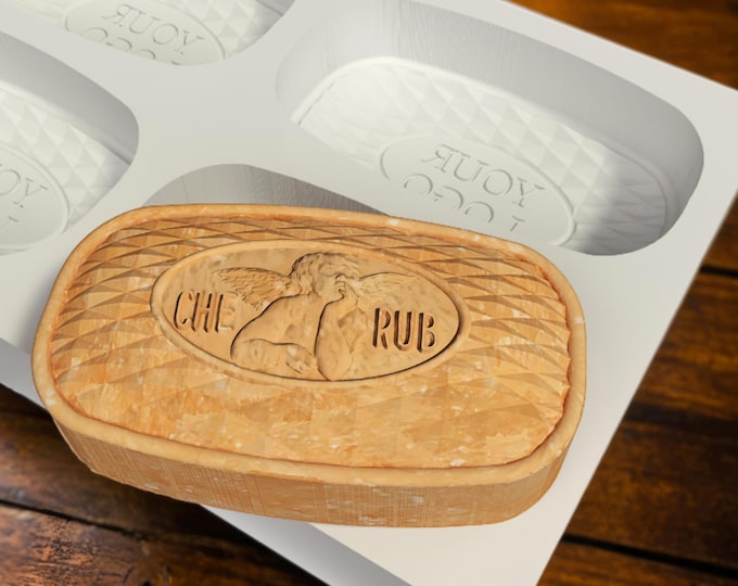Custom Oval Silicone Soap Mold - Personalized Soap Supplies - Food Grade Soap Mould