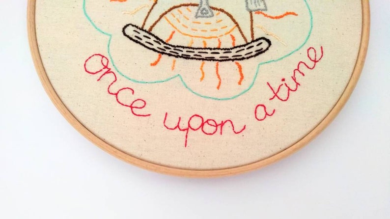 scripted wall decor children/'s art nursery room decoration. embroidered wall decor textile art embroidered children/'s hoop art