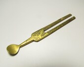 Antique Japanese Kanzashi hair accessories unique shape gold gild engraved deco Meiji Taisho