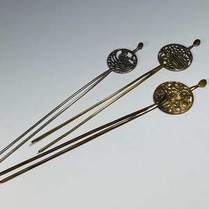 Peigne Et épingle à Cheveux Kanzashi Japonais - Hirauchi - Fleur Jaune Pour Kimono - Vintage