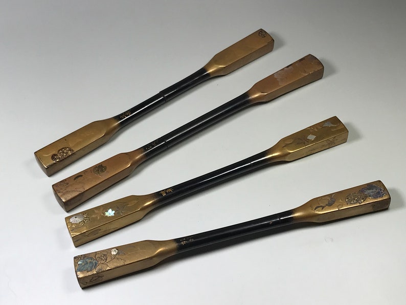 Antique Japanese Kanzashi Hair Accessories Stick Kogai Gold Etsy