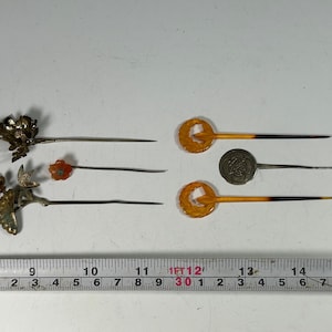 Japanese Vintage Accessories Brooch Pins 6x