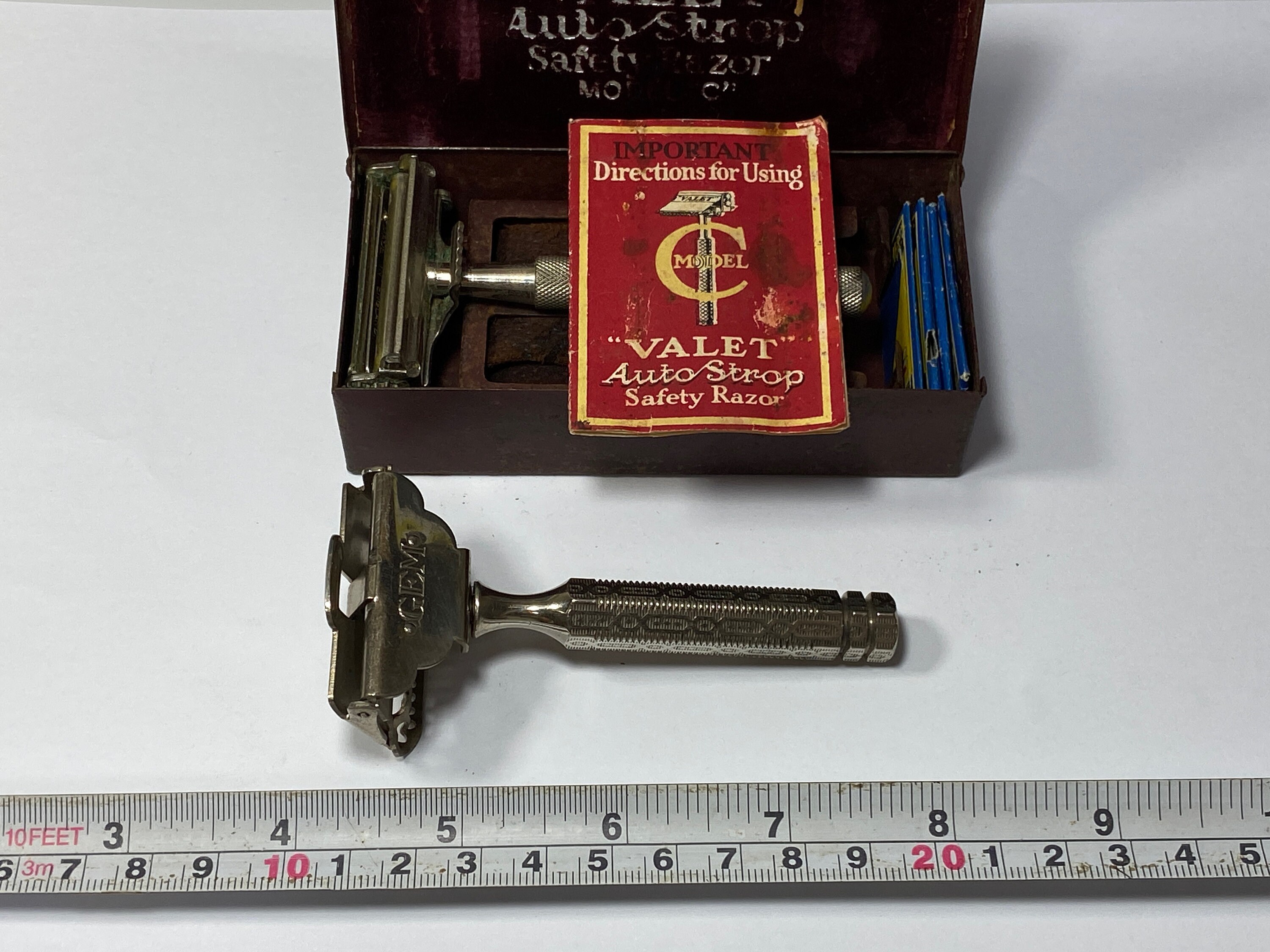 Valet Safety Razor Vintage Safety Razor GEM VALET 2x - Etsy
