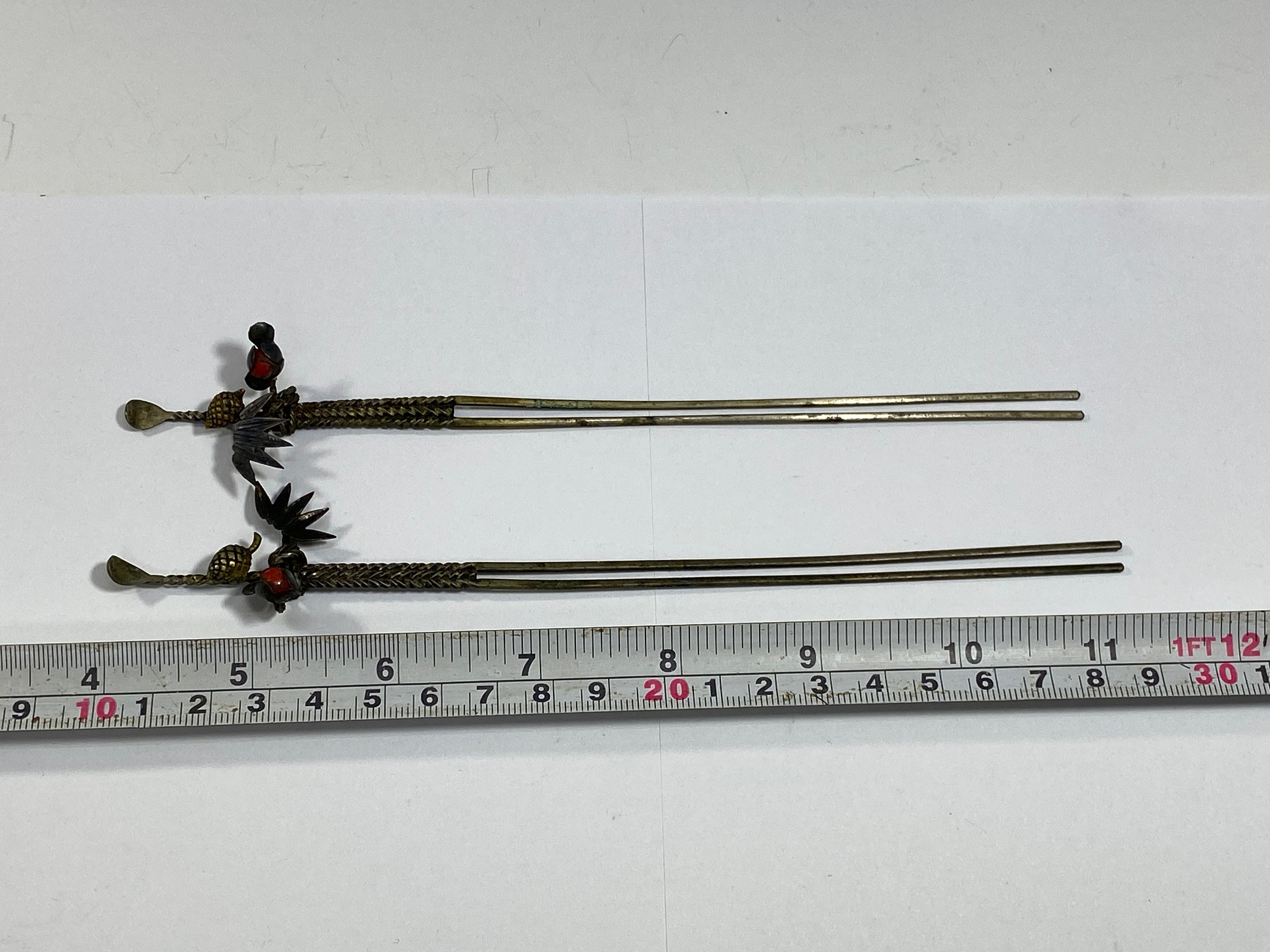 Kanzashi Japanese Antique Hair Accessories A Pair Pine