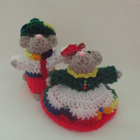 Crochet Fiesta Mice Boy And Girl Set Festival Decor Party Etsy