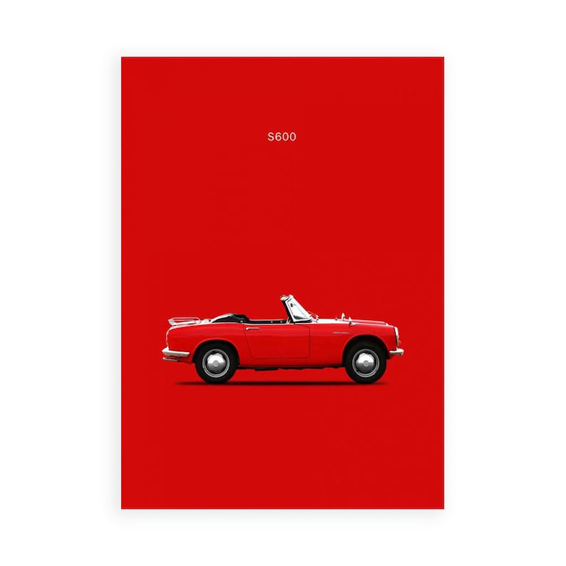 Print on canvas on Poster Card or Painting Rogan Mark Honda S600 1966