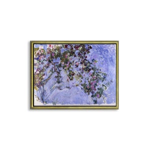 Póster de lienzo o cuadro de lienzo enmarcado Claude Monet Les roses