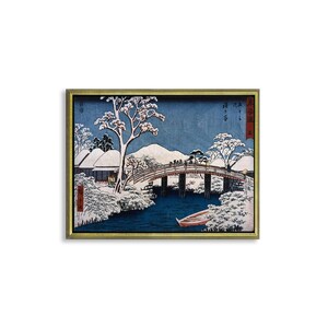 Canvastavla eller inramad canvastavla Ando Hiroshige Paysage japonais