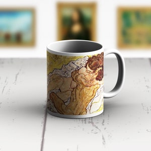 Ceramic Mug Egon Schiele The Embrace Classic 11 oz coffee tea cup