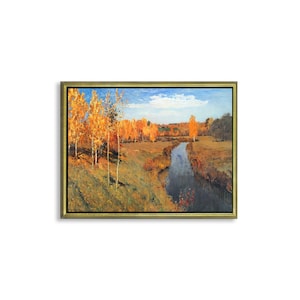 Poster tela o quadro su tela con cornice Isaac Levitan Golden Autumn