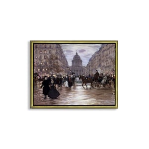 Canvas poster or framed canvas painting Gustave Caillebotte Paris Street, rainy day