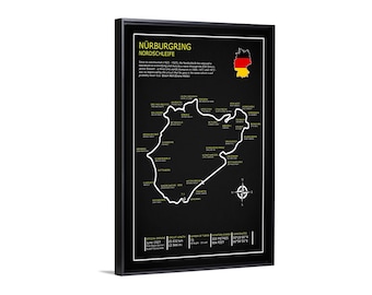 Canvas poster or framed canvas painting Circut Nurburgring Nordschleife BL
