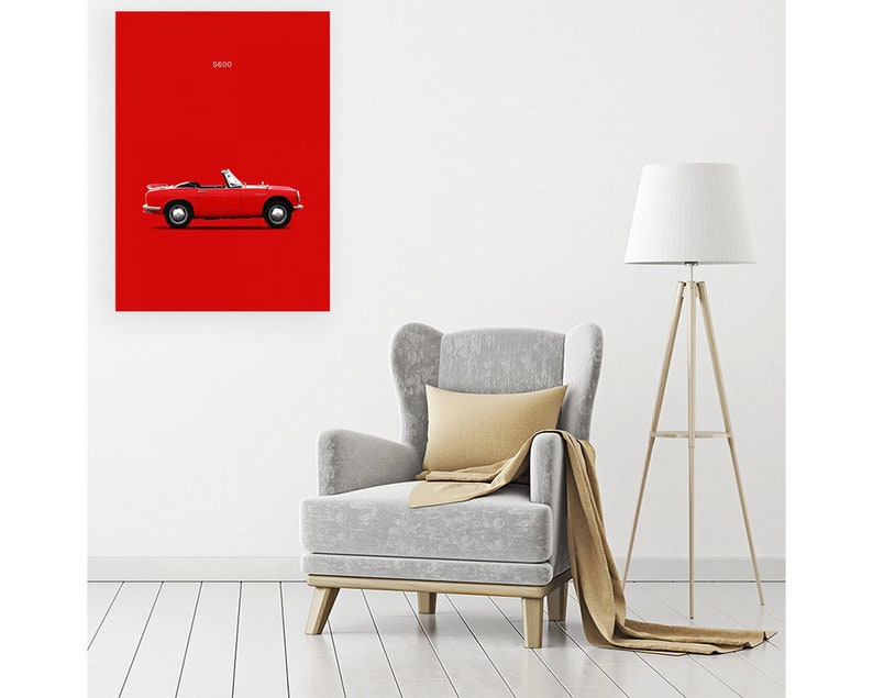 Print on canvas on Poster Card or Painting Rogan Mark Honda S600 1966