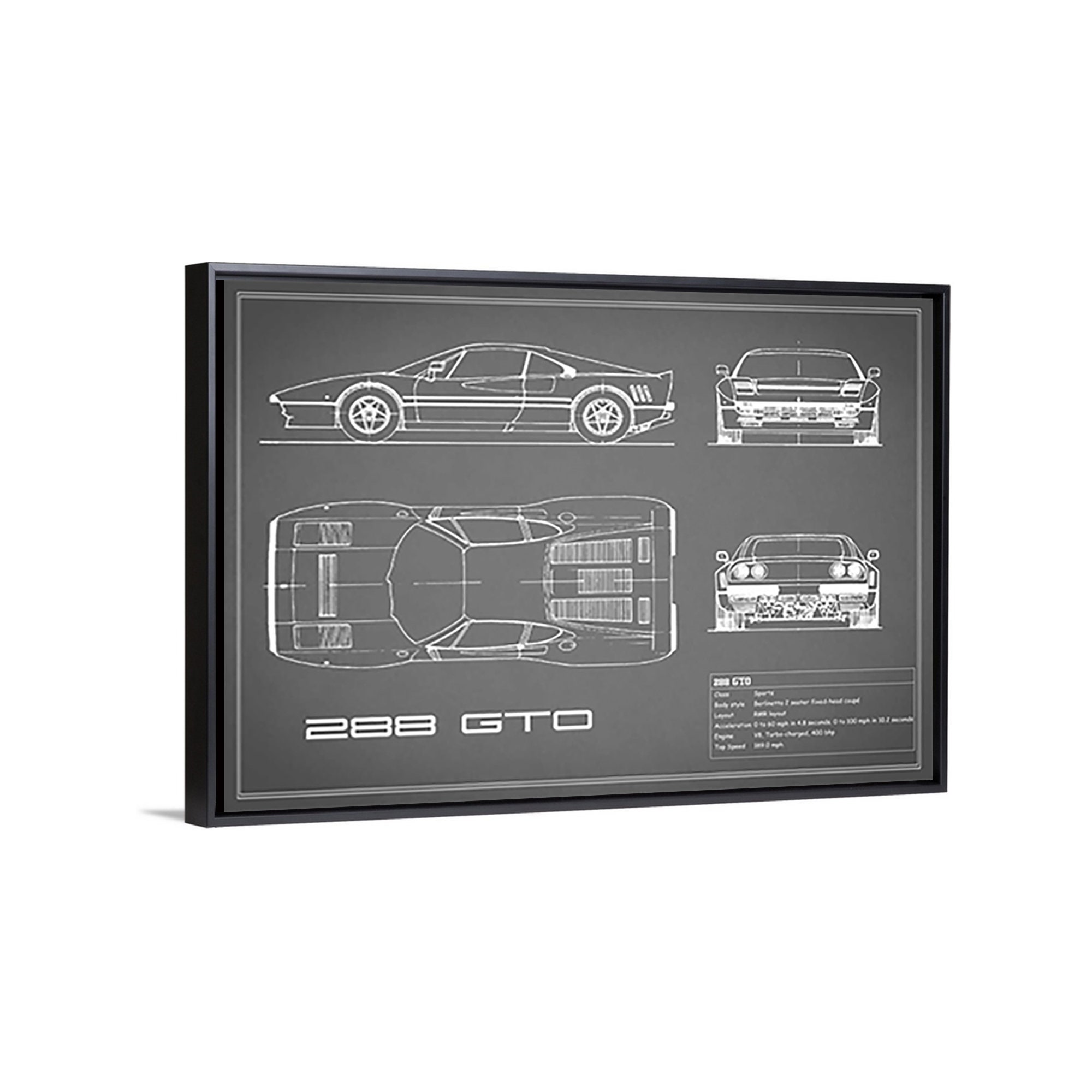 Canvas Poster or Framed Canvas Painting Rogan Mark Ferrari 288-gto