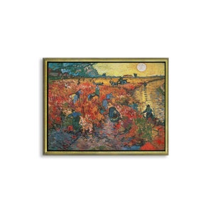 Canvas poster or framed canvas painting Vincent van Gogh The red Vineyard at Arles