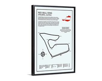 Canvas poster or framed canvas painting Circut Red Bull Ring Austria