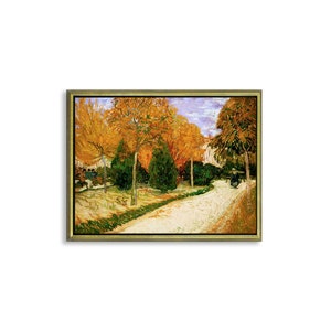 Poster tela o quadro su tela con cornice Vincent van Gogh Garden in Autumn