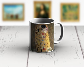 Tasse Gustav Klimt The Embrace Keramiktasse Klassische 11-Unzen-Kaffee-Teetasse