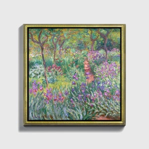 Canvas poster or framed canvas painting Claude Monet The artist&#39;s garden at Giverny