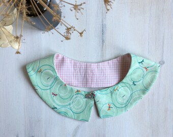 Detachable collar in cotton | Peter pan collar | Reversible collar