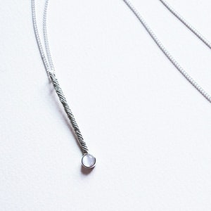 Collier gemstone, personnalisé, personnalisé, June Birthstone, Collier Moonstone, collier en argent unique, collier de pierres précieuses, collier en pierre de naissance