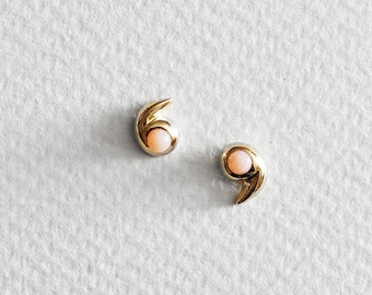 Opal Studs,Dainty Studs,10K Studs,Gem Studs,Tiny Studs, Custom studs,Birthstone Studs,10k gold studs,Comma Studs,minimalist, Opal,studs