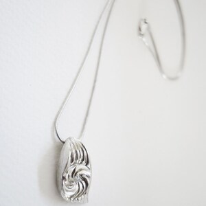 Silver Necklace Organic Pendant Unique necklace Tiny image 5