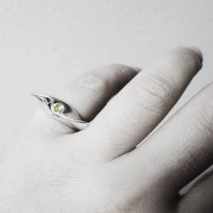 Birthstone Ring, Peridot jewelry, Gemstone Ring, silver ring, gemstone ring, unique silver ring, peridot ring, August birthstone,CUSTOM ring image 5