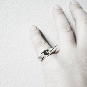 Birthstone Ring, Peridot jewelry, Gemstone Ring, silver ring, gemstone ring, unique silver ring, peridot ring, August birthstone,CUSTOM ring image 2