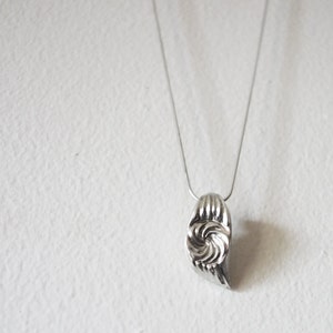 Silver Necklace Organic Pendant Unique necklace Tiny image 2