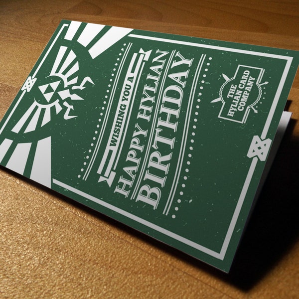 Legend of Zelda - Hyrule Birthday Card - PoweredByPixels