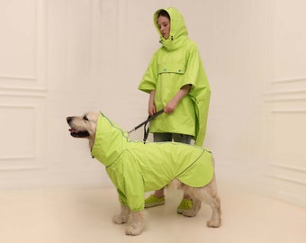 Family look raincoats for dogs and humans -  ALL breeds - MEMBRANE Fabric - light lining- Dog Jacket - Dog Coat - Dog Clothing - Bark&Go