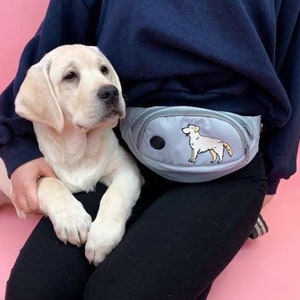 Dog Walking Waist bag with breeds embroidery  - DOG waste bag dispenser - Dog Poop Bag Holder - Bark&Go - dog treat bag - Dog Treat Holder