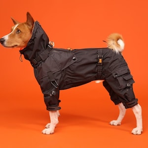 Dog WindBreaker Techwear - MEMBRANE Fabric - Dog Raincoat- Dog Body Suit - Dog Coat - Dog Clothing - Pet Clothes - Bark&Go