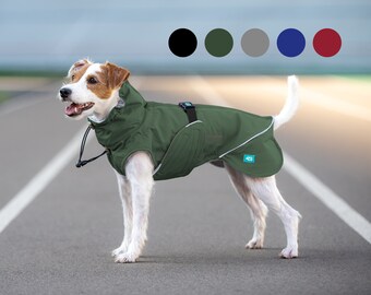 Waterproof Dog Raincoat Monocolor,  ALL breeds, Mesh / Fleece linning, Dog Rain Jacket, Waterproof Dog Coat, Bark&Go, Dog Clothes