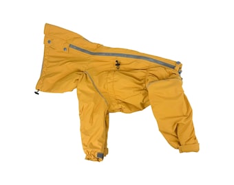F43/ Female /Warm Fleece lining - Loose fit Spaniel Waterproof Dog Raincoat with the adjustable cuffs - MEMBRANE - Dog Clothing - Bark&Go