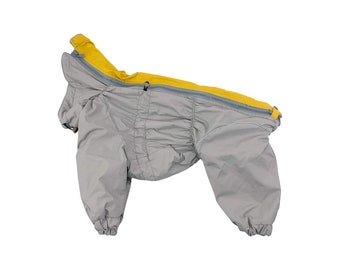 A43/ Female / Warm Fleece lining - Waterproof Dog Raincoat - MEMBRANE Fabric - Body Suit - Dog Coat - Dog Clothing - Pet ClothesBark&Go