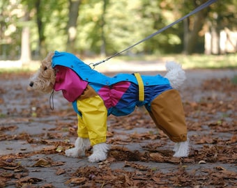 New 90's Style Dog WindBreaked for All Breeds - MEMBRANE Fabric - Body Suit - Dog Coat - Dog Clothing - Pet ClothesBark&Go