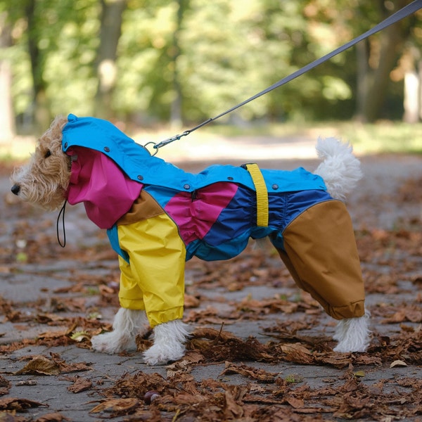 New 90's Style Dog WindBreaked for All Breeds - MEMBRANE Fabric - Body Suit - Dog Coat - Dog Clothing - Pet ClothesBark&Go