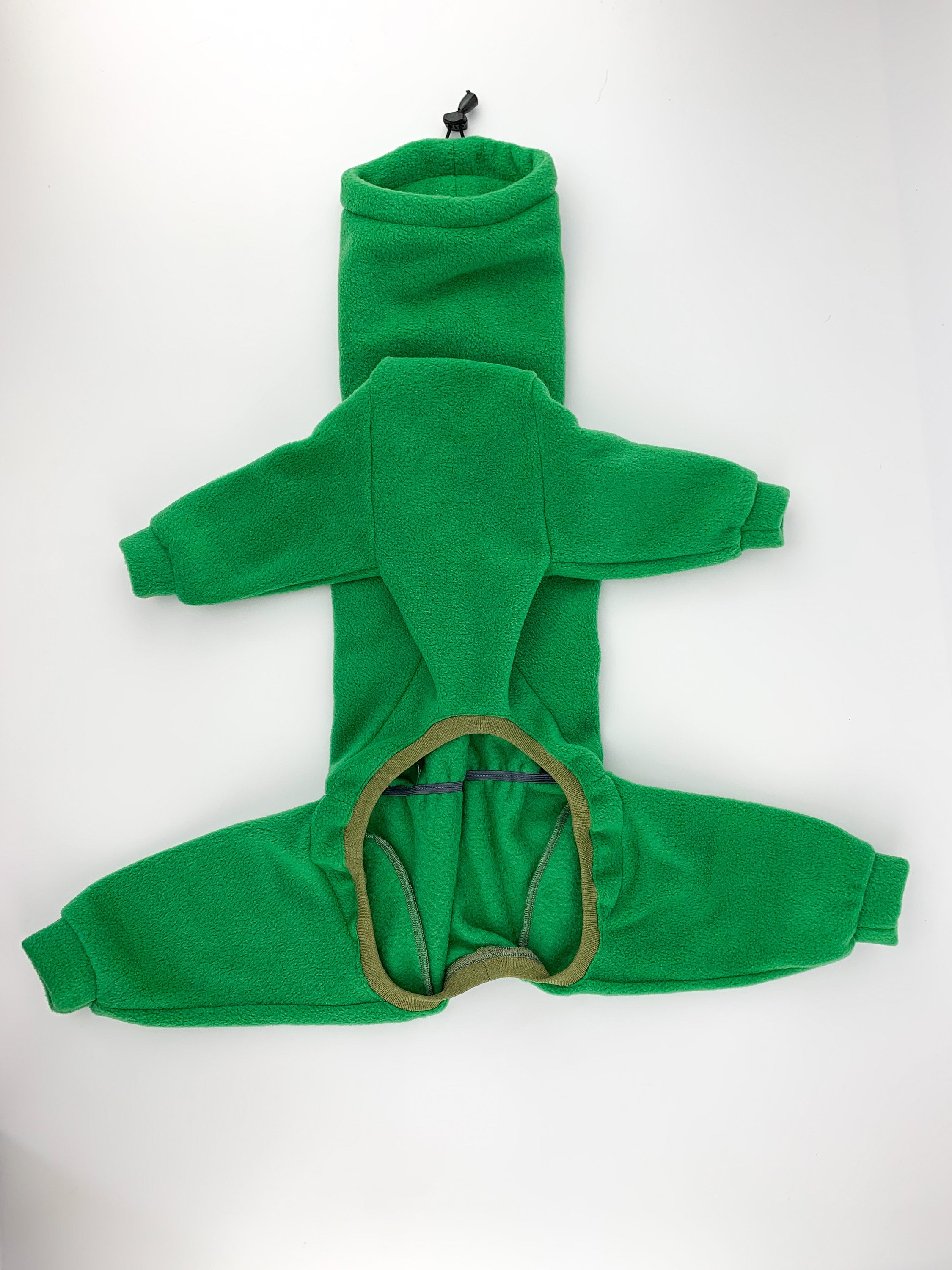 Green Warm Fleece Dog Overall Any Size Full Body Suit - Etsy