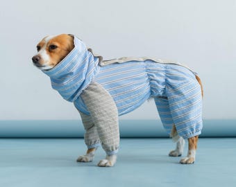Dog Sun Protection Suit, Lightweight Full Body Coverall, Tick & Bug Protection, Breathable Summer Dog Jumpsuit