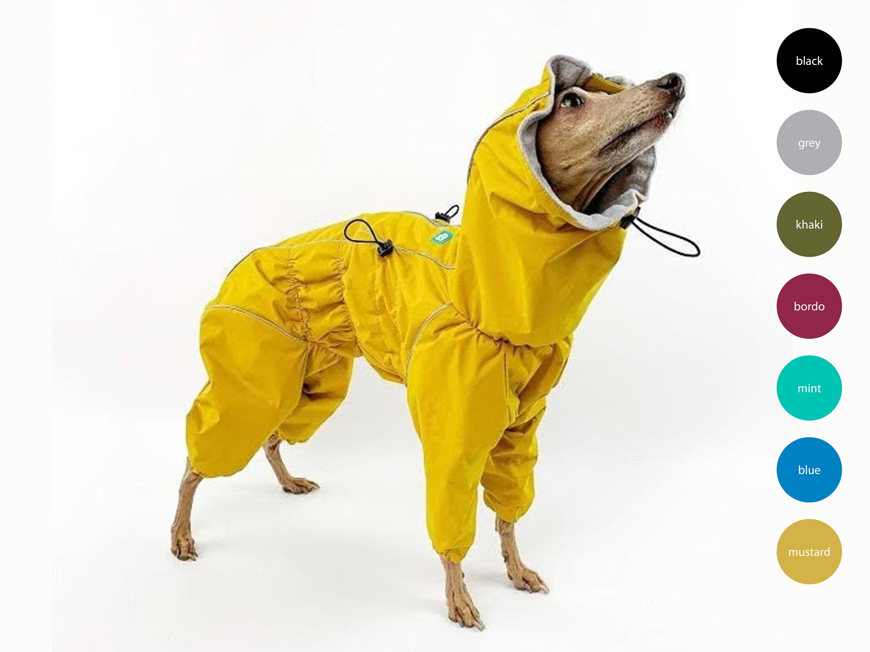 fleece lined dog raincoat