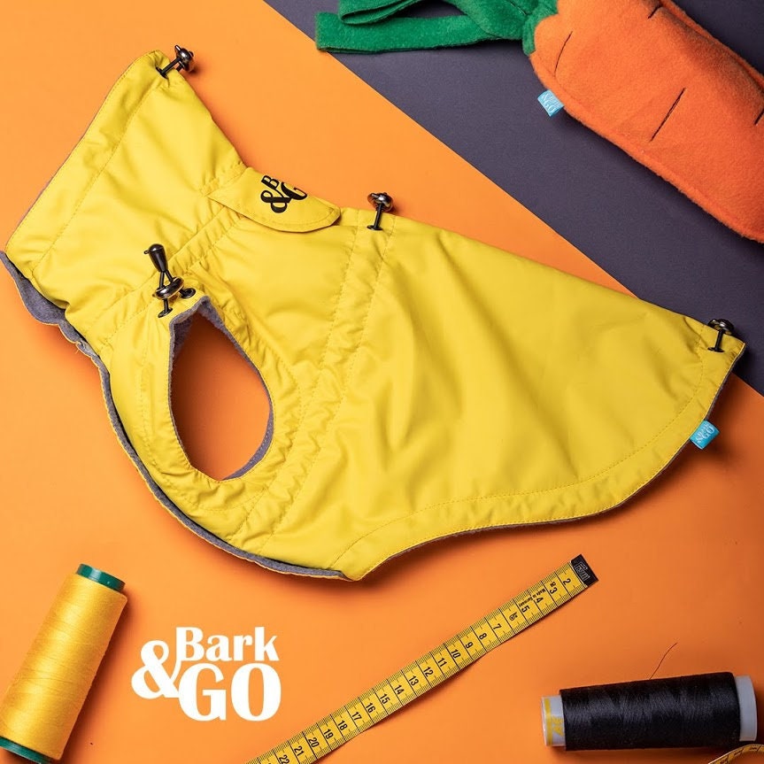 Yellow Dog Raincoat thin or warm fleece lining Dog Coat Etsy