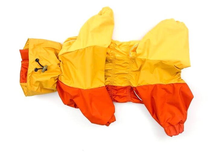Waterpoof Dog Raincoat Colorblock Yellow MEMBRANE Fabric | Etsy