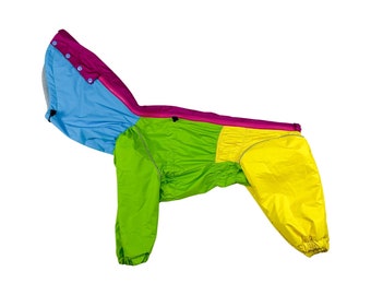 E52/Fleece lining - Waterproof Dog Raincoat Fresh - MEMBRANE Fabric  - Dog Coat - Dog Clothing - Pet Clothes - Bark&Go