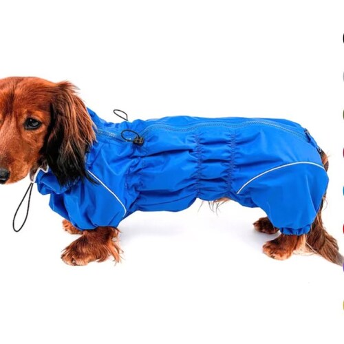 Dachshund / Waterproof Dog Raincoat Membrane Material Etsy