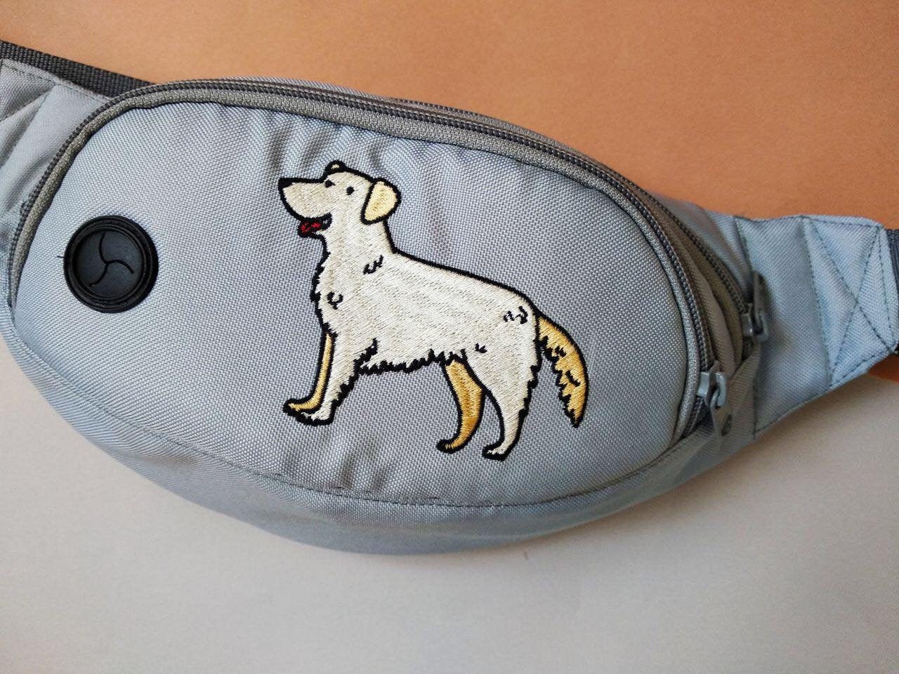 Dog Walking Waist bag with breeds embroidery DOG waste bag Etsy