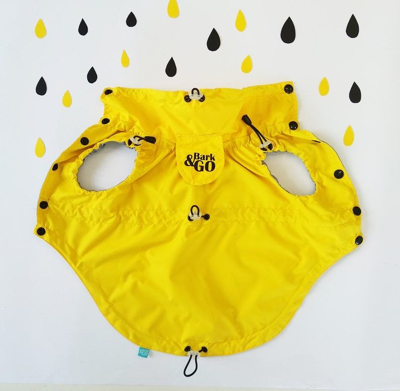 Yellow Dog Raincoat thin or warm fleece lining Dog Coat Etsy