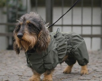 Impermeabile per cani bassotto "Monocolor"