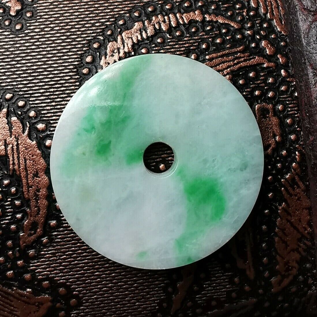 Natural Jade Pendant Harmony pendant doughnut Natural jadeite Etsy